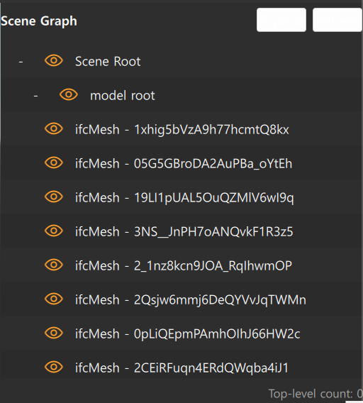 부재 목록 - 펼친 후